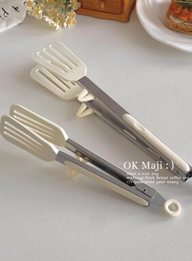 厨房餐具煎牛排夹食品级硅胶夹子防烫食品烧烤烤肉夹子面包食物夹