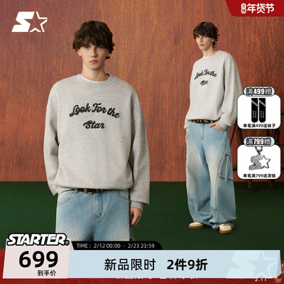 STARTER情侣宽松休闲套头卫衣