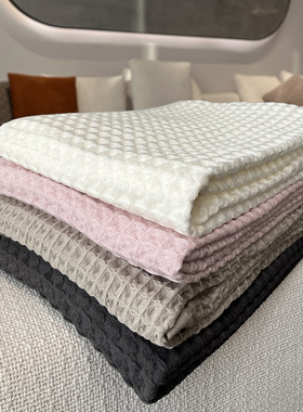 香港玛品Mapping纯棉浴巾轻奢极简主义素色格子轻薄款吸水亲肤