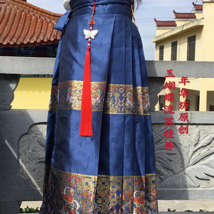 古风汉服配饰阿富汗白玉蝴蝶玉佩古风流苏腰佩禁步年华坊新品手作