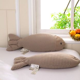 鱼形卡通全荞麦壳儿童枕头护颈枕女孩睡觉可爱荞麦皮抱枕四季 通用