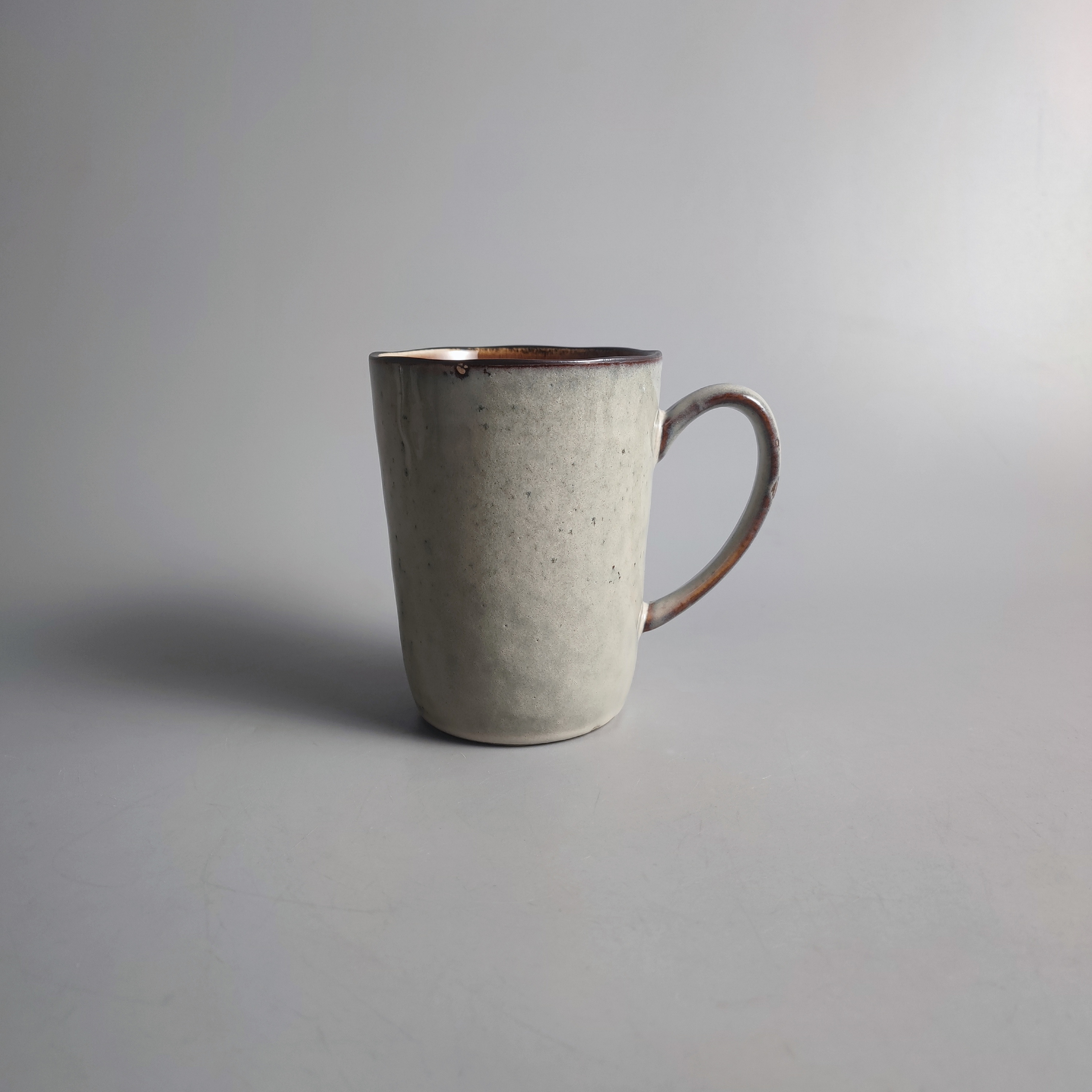 外贸出口尾单内销瑕疵陶瓷餐具北欧复古文艺不规则冰裂釉马克杯子