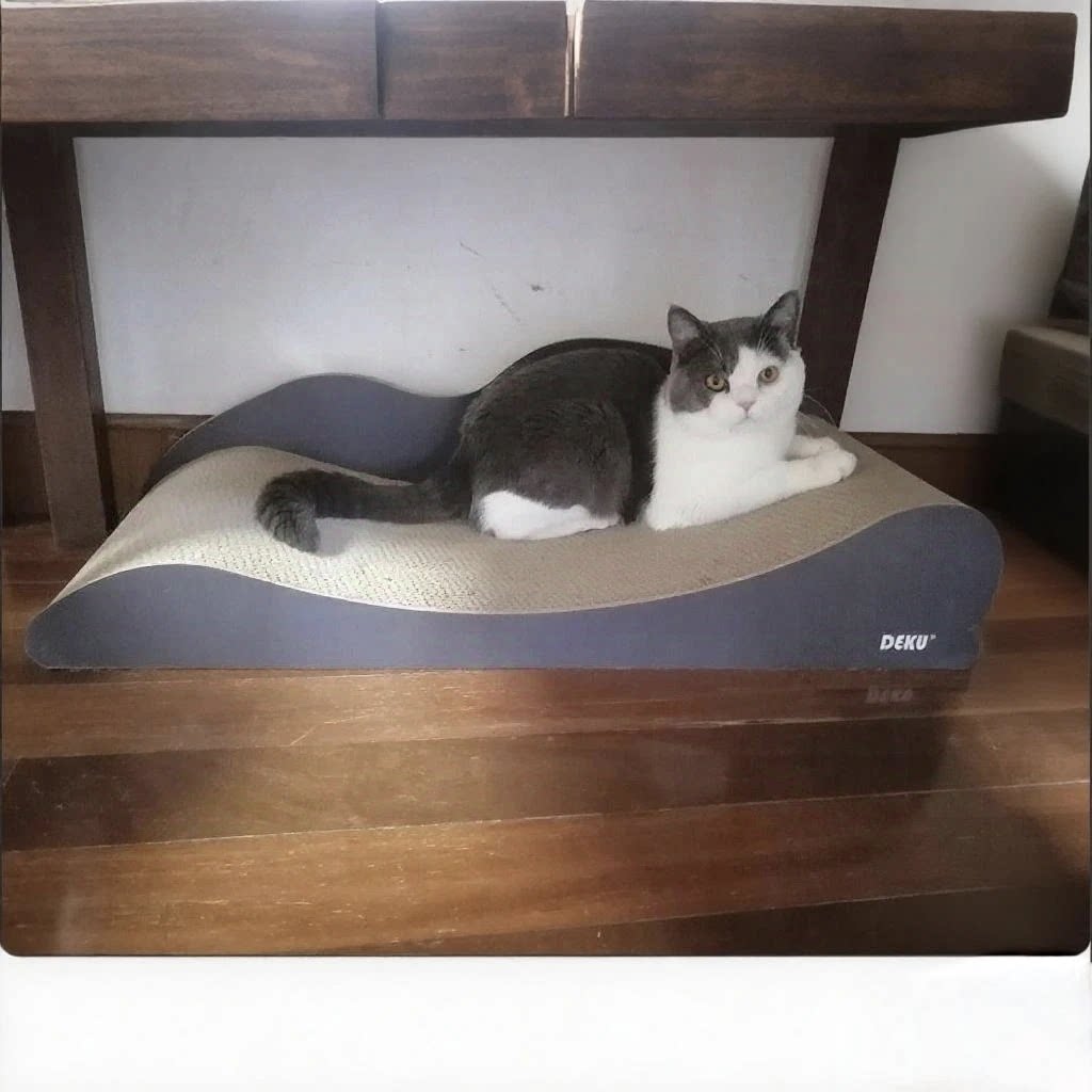 得酷猫抓板耐磨猫窝瓦楞纸贵妃椅猫沙发加厚磨爪板垫猫咪安心睡窝