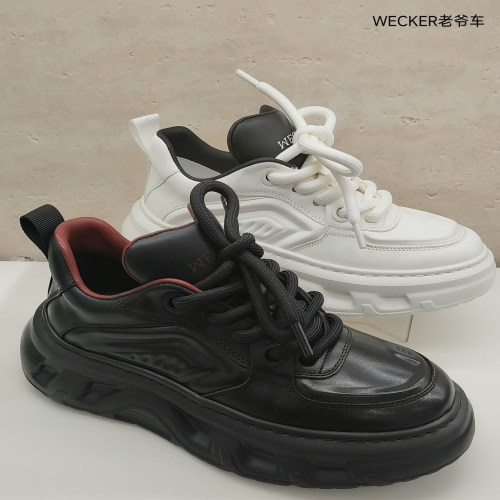 老爷车真皮厚底增高老爹鞋2026春