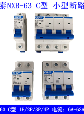 正泰NXB系列NXB-63 1P2P3P4PC型断路器10A16A20A25A32A40A50A63A
