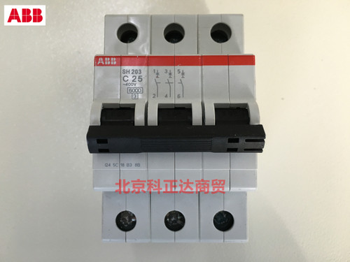 ABB空气开关 断路器SH203-C25 3P 25A 原装正品SH203 C25