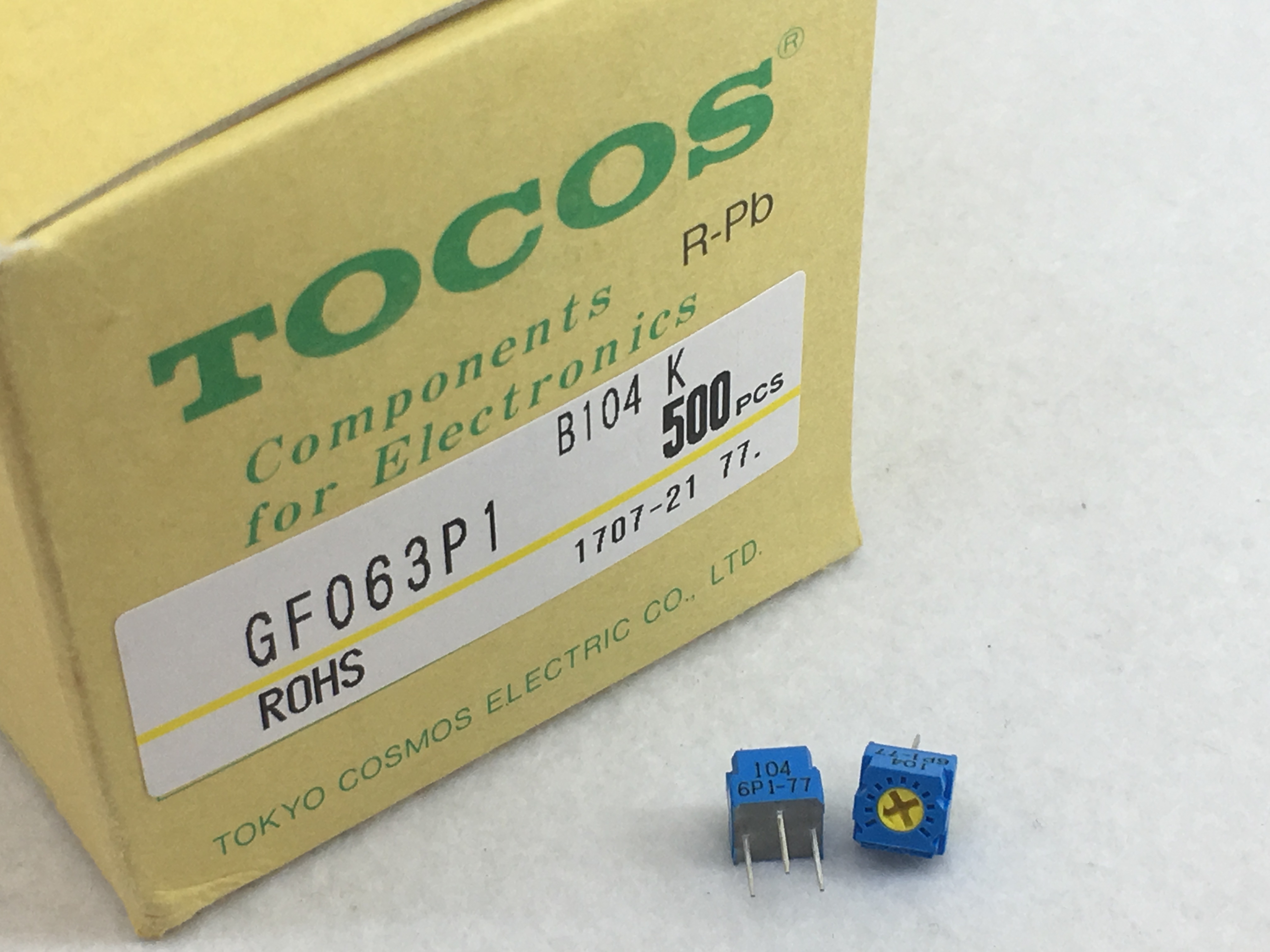 GF063P1-B104K 204K 504K  日本原装进口TOCOS 精密电位器