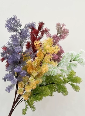 花饰界网红仿真蓬莱松绿植胖松金钱草毛绒草 婚庆装饰假花花艺造