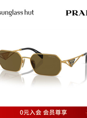 PRADA|普拉达金属百搭太阳眼镜女墨镜不规则0PR A51S