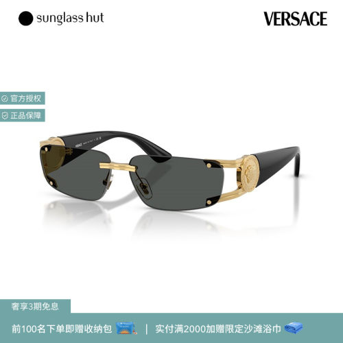 VERSACE/范思哲【礼物】太阳镜男款墨镜长方形眼镜0VE2291