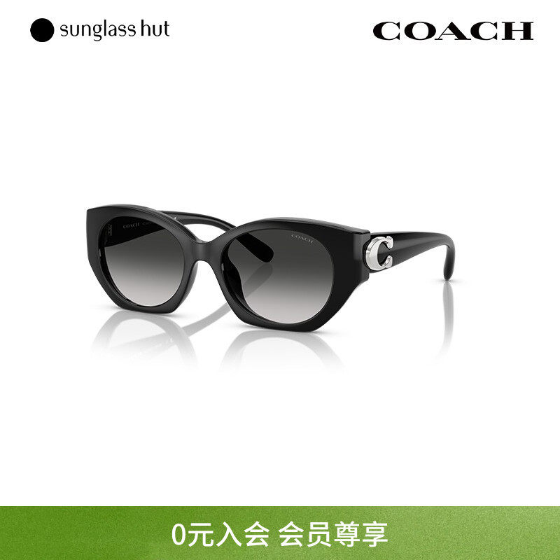 COACH/蔻驰渐变色太阳眼镜女墨镜椭圆形0HC8407U