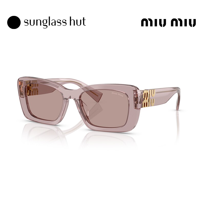 MIU MIU/缪缪太阳镜女粉色墨镜长形眼镜0MU 07YS