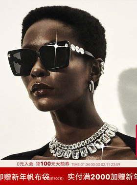 施华洛世奇防晒方形女性太阳镜