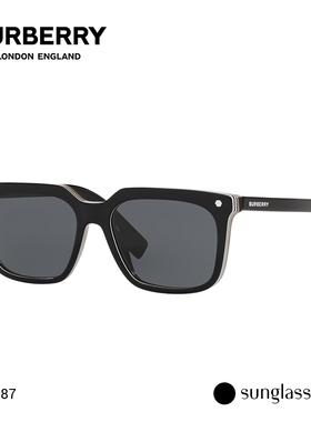 BURBERRY博柏利男款经典休闲墨镜时尚眼镜方框太阳镜0BE4337F