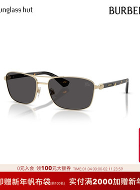 BURBERRY男款长方形太阳镜