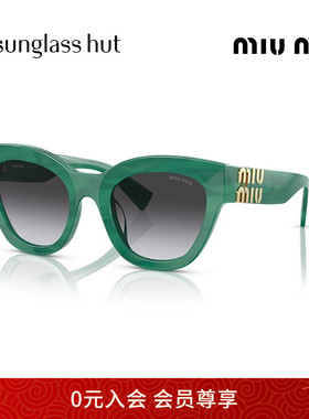 MIU MIU缪缪Glimpse墨镜显脸小女精致出行太阳镜眼镜0MU 01YS