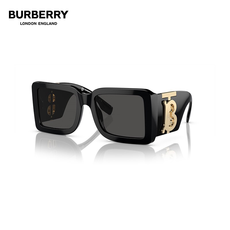 BURBERRY博柏利黑超太阳镜方形女墨镜巴宝莉眼镜0BE4406U