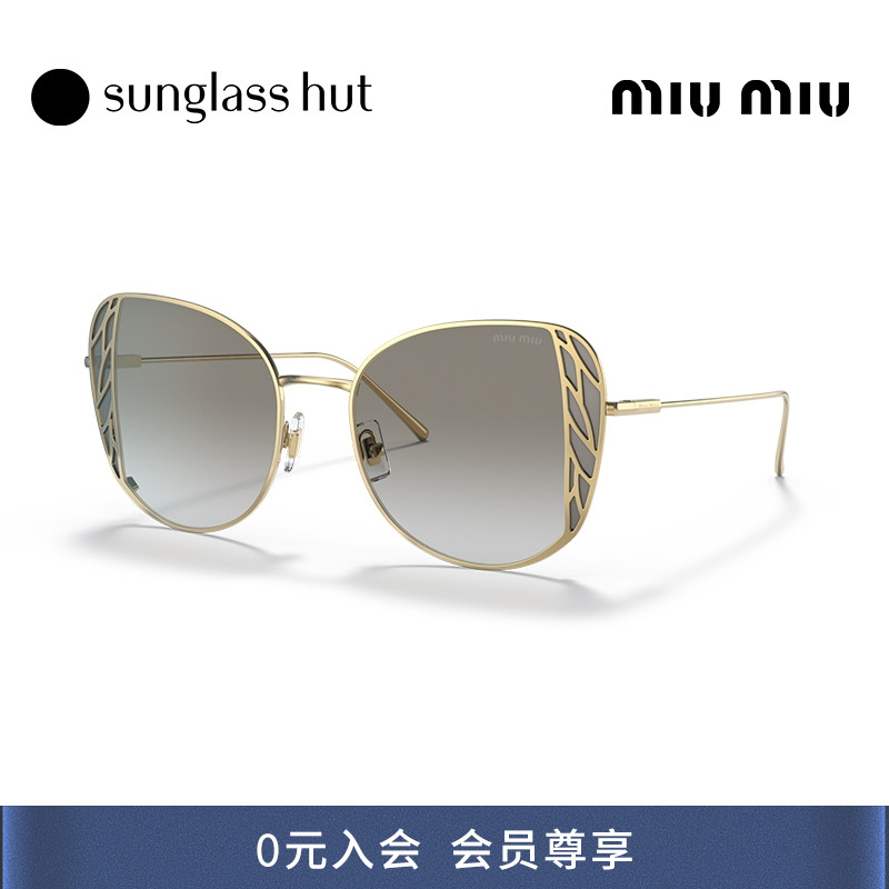 MIU MIU/缪缪 太阳镜女眼镜蝴蝶形墨镜 0MU 57XS