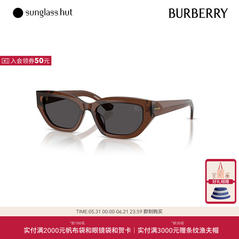BURBERRY博柏利太阳镜女墨镜猫眼形眼镜0BE4463D