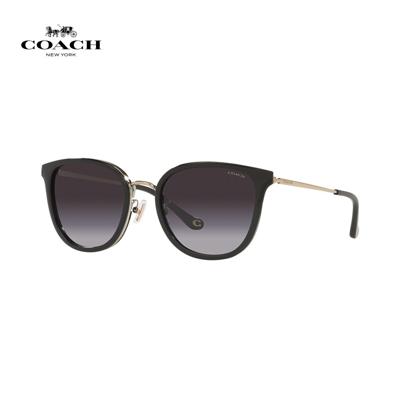 COACH蔻驰女款方形尼龙0HC7135太阳眼镜墨镜