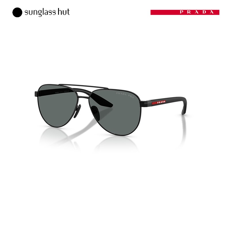 PRADA LINEAROSSA太阳眼镜男飞行员墨镜偏光0PS A52S