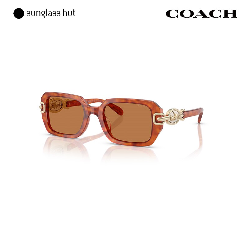 COACH蔻驰太阳镜女款墨镜长方形遮阳眼镜0HC8425U