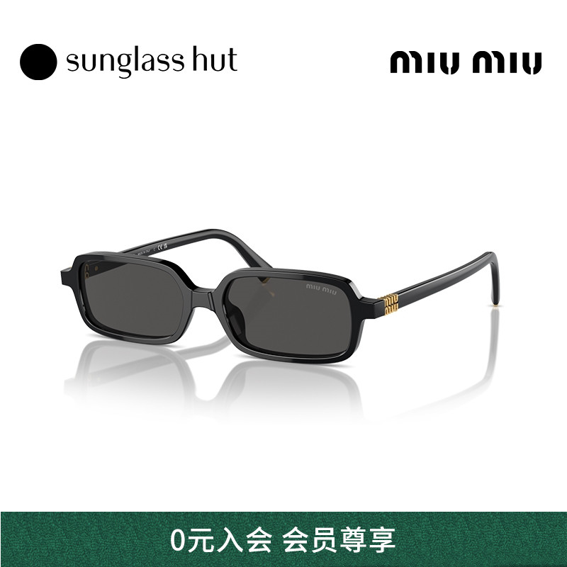 MIU MIU/缪缪书呆子风太阳镜女墨镜方形眼镜0MU 11ZS