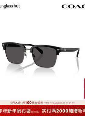 COACH/蔻驰防晒方形男墨镜