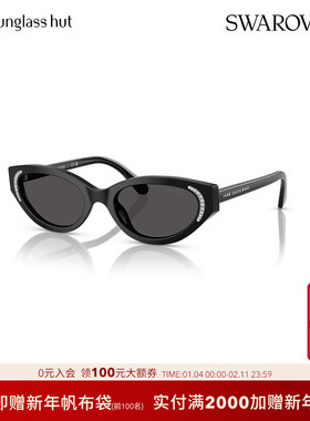 施华洛世奇防晒椭圆形女性墨镜