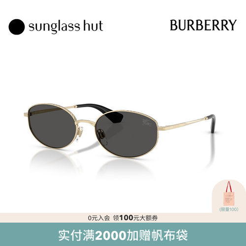 BURBERRY/博柏利【2026春夏新品】太阳镜女款墨镜椭圆眼镜0BE3169