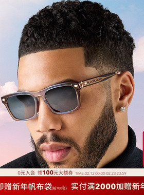 COACH/蔻驰太阳镜男款偏光开车出街潮酷墨镜方形眼镜0HC8397U