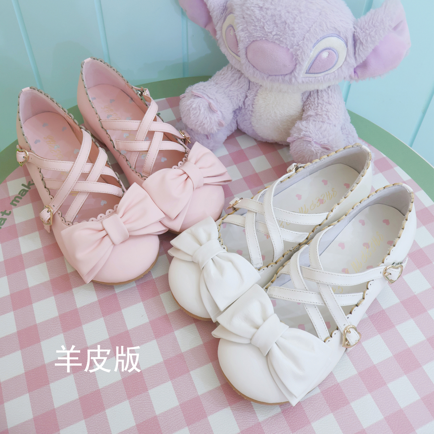 梦中小羊古早小蛋糕Lolita真皮鞋