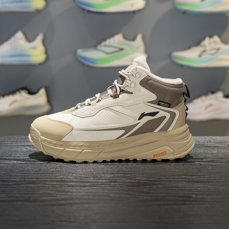 李宁星途2男女同款加绒保暖中帮潮流休闲鞋2025新款运动鞋AGLV079