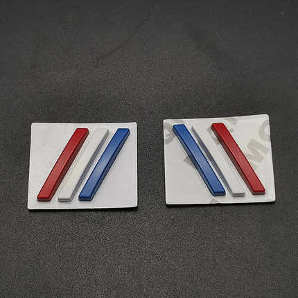 汽车个性创意3D立体金属车标随意贴叶子板侧标改装三色尾标装饰贴