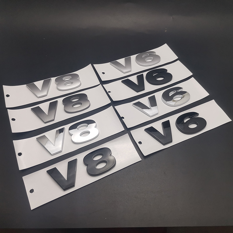 路虎V8车标贴发现3发现4揽胜神行2后车尾标V6字母标车身装饰车贴