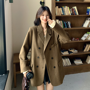 外套P180 条纹羊毛西装 K268 现货