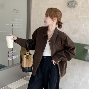 【现货】麂皮绒外套P160-K228，女装短外套，浙宝128A