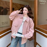 【现货】粉色夹克外套P160-K258，女装短外套，浙宝128A