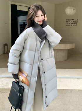 【现货】针织领拼接白鸭绒羽绒服P265-K388