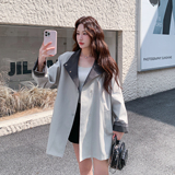 【现货】主推撞色风衣外套P160-K258，女装风衣，浙宝128A