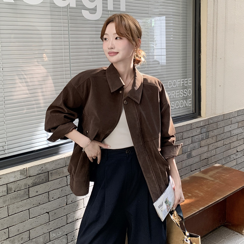 【现货】麂皮绒外套P160-K228,女装短外套,浙宝128A