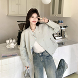 【现货】短款立领夹克外套P145-K238，女装短外套，浙宝128A