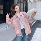 【现货】粉色夹克外套P160-K258，女装短外套，浙宝128A