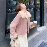 【现货】新款数据好皮毛一体外套P195-K288，女装短外套，浙宝128A