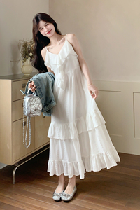 【现货】主推白色吊带连衣裙P155-K248图片