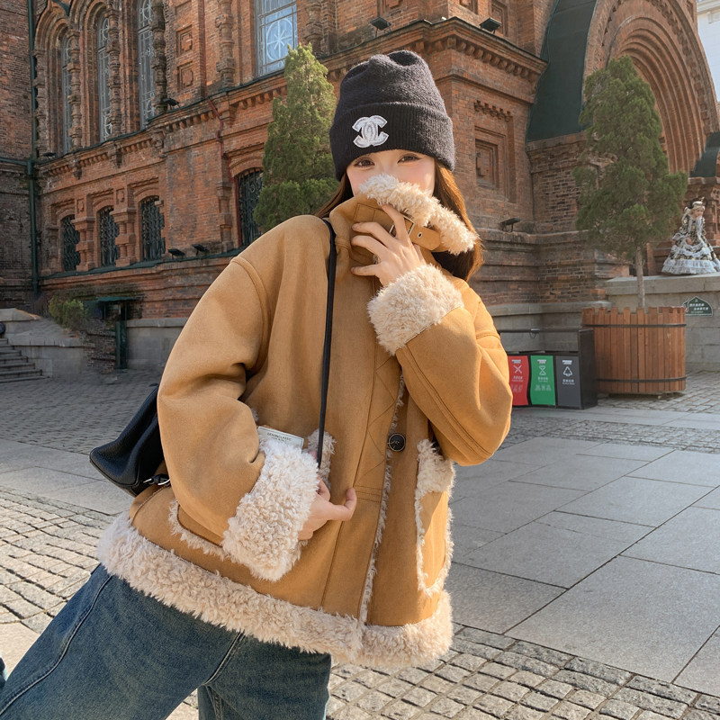 皮毛一体毛绒外套918-P190-K278,女装棉衣/棉服,浙宝128A