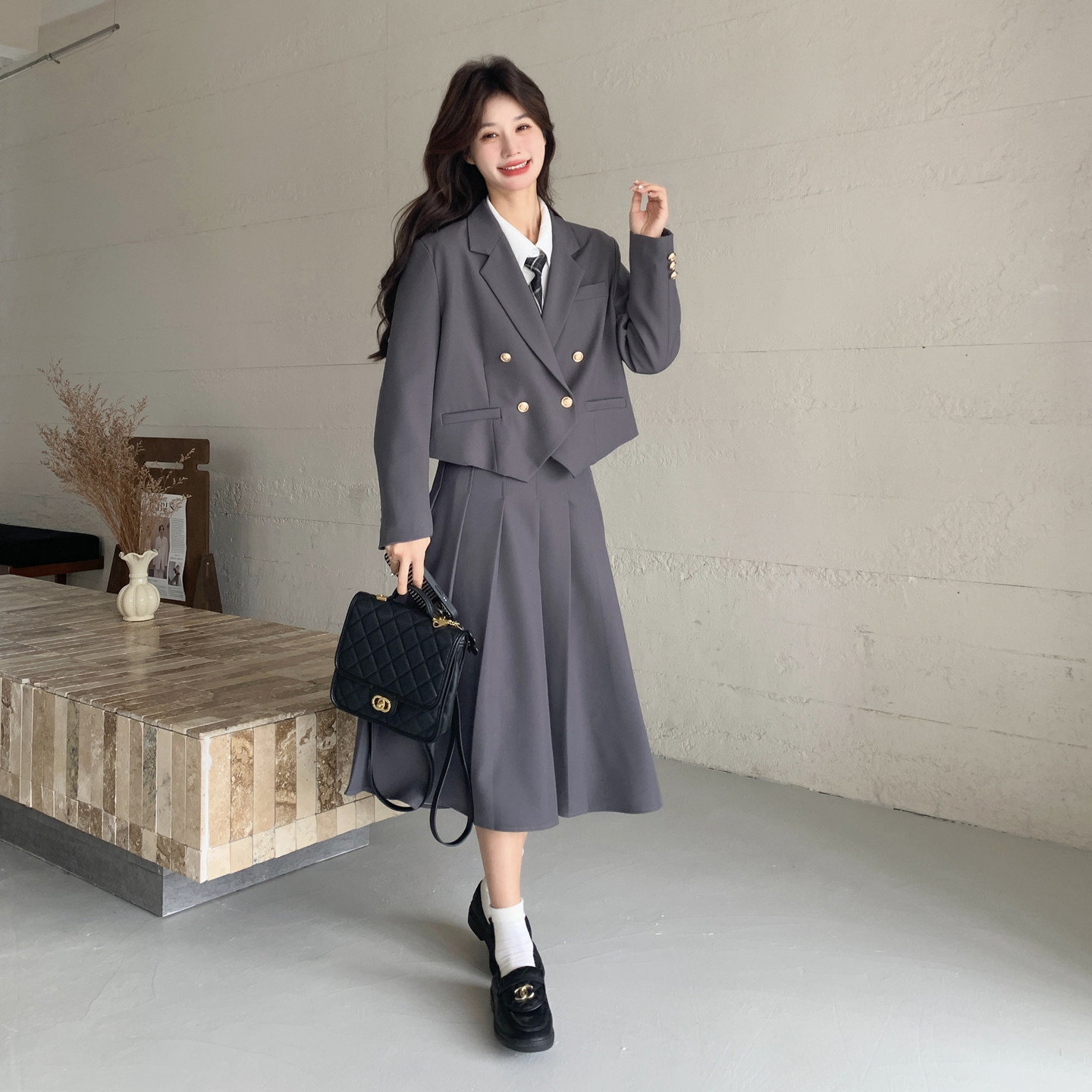 【现货】数据好学院风西装两件套P185-K298,女装套装/套裙,浙宝128A