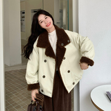 【现货】蛋白皮两面穿皮毛一体外套P225-K328，女装棉衣/棉服，浙宝128A