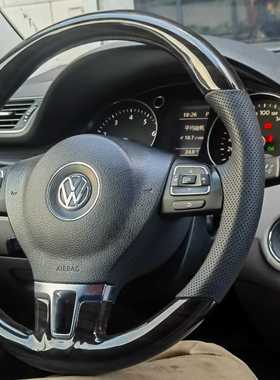 适用新老款大众桃木方向盘迈腾B8帕萨特途昂途观L岳夏朗改装升级