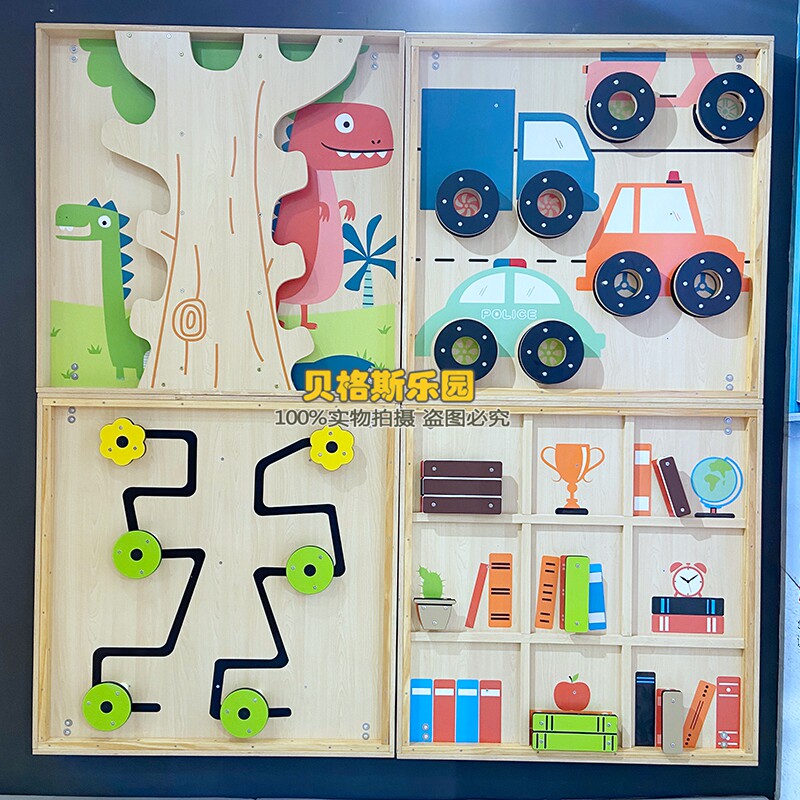 幼儿园建筑城堡感统多功能攀爬墙